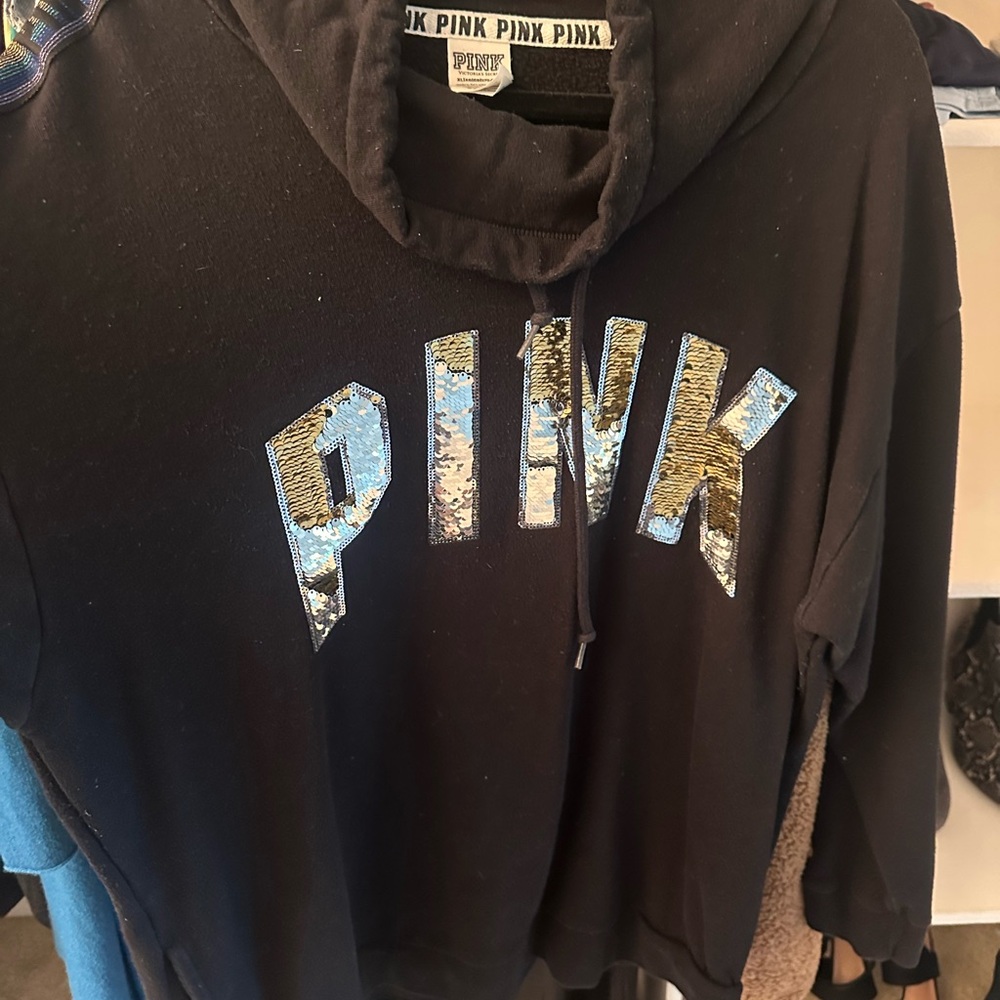 Bundle of Victoria’s Secret 3 sweats  with Sequin PINK Logo